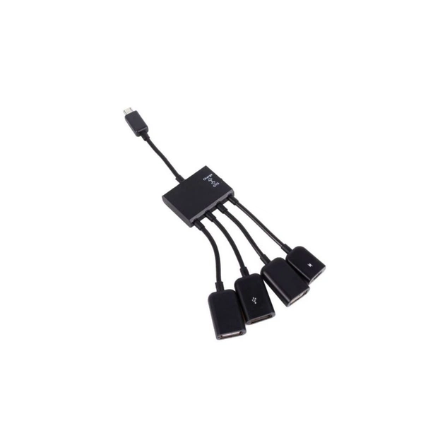 Концентратор Lapara LA-MicroUSB-OTG-HUB black - изображение 1