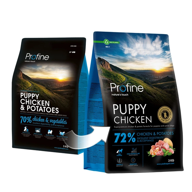 Сухий корм для собак Profine Puppy Chicken and Potatoes для цуценят та юніорів всіх порід 3 кг (8595602569946) - зображення 3