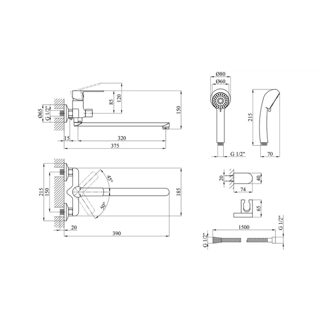 Смеситель Kroner Bremen-C070 (CV012071) - изображение 9