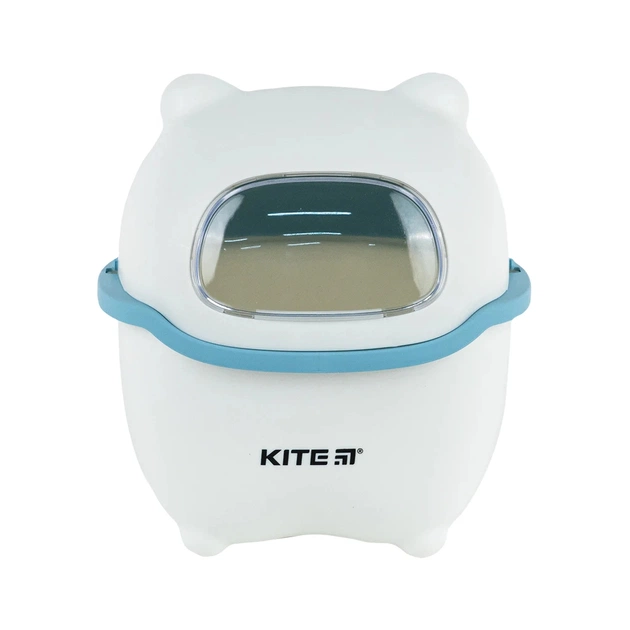 Кошик для паперів Kite Настільний контейнер для сміття, біло-блакитний (K24-009-6) - picture 1