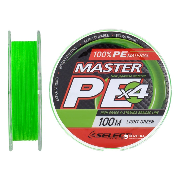Шнур Select Master PE 100m Light Green 0.08mm 11kg (1870.17.01) - изображение 1