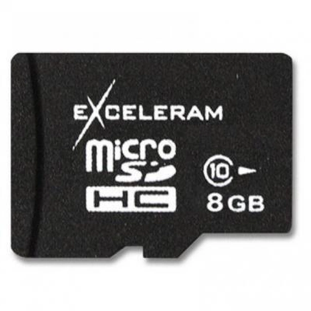 Карта пам'яті eXceleram 8Gb microSDHC class 10 без адаптера (MSD0810VA) - изображение 1