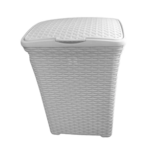Кошик для білизни Консенсус Ротанг Білий 50 л (Консенсус/білий 50 л) изображение 1