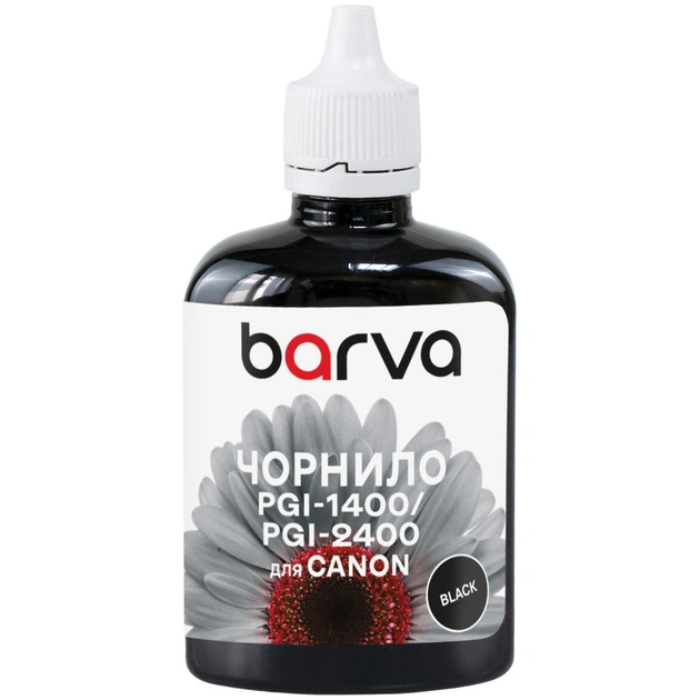 Чернила Barva Canon PGI-1400/PGI-2400 100 мл, BK Pigm. (C1400-924) - изображение 1