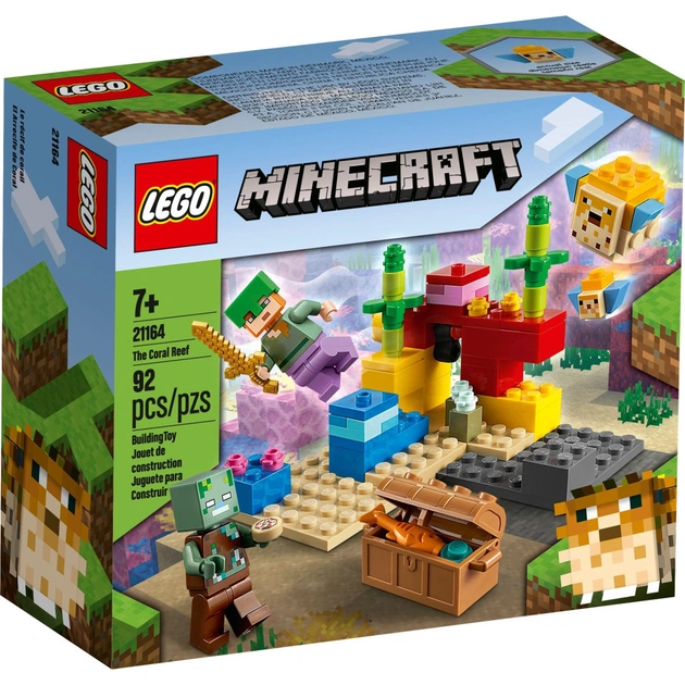 Конструктор LEGO Minecraft Кораловий риф 92 деталі (21164) - изображение 1