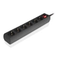 Мережевий фільтр живлення REAL-EL RS-6 Protect M 1.8m, black (EL122300032) - зменшене зображення 5