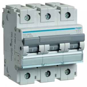 Автоматичний вимикач Hager 3-п. C 100А (10kA) (B) (HLF390S) зображення 1