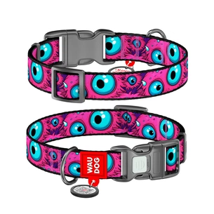 Нашийник для тварин WAUDOG Nylon з QR паспортом "Око монстра" пластиковий фастекс XL (283-4049) изображение 1