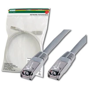 Патч-корд Digitus 0.5м, cat.5e, SF-UTP, AWG 26/7, gray (DK-1531-005) зображення 1