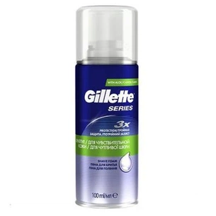 Піна для гоління Gillette Series Для чутливої шкіри, 100 мл (7702018461790) зображення 1