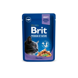Вологий корм для кішок Brit Premium Cat Pouches with Cod Fish 100 г (8595602506002) зображення 1
