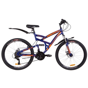 Велосипед Discovery 26" CANYON AM2 DD рама-19" 2019 чорно-синій з помаранчевим (OPS-DIS-26-198) зображення 1