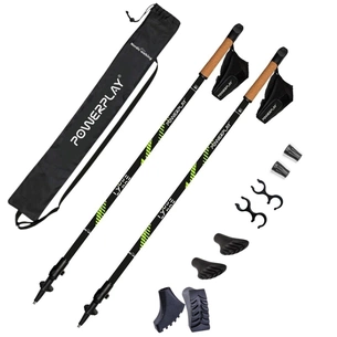 Палиці для скандинавської ходи PowerPlay 9111 Lykke Black/Green 80-135 см (PP_9111_Green) изображение 1