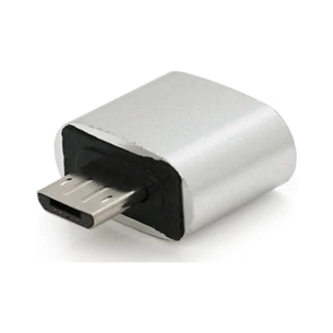 Перехідник USB 2.0 AF to Micro 5P M OTG silver Voltronic (YT-AF/M) зображення 1