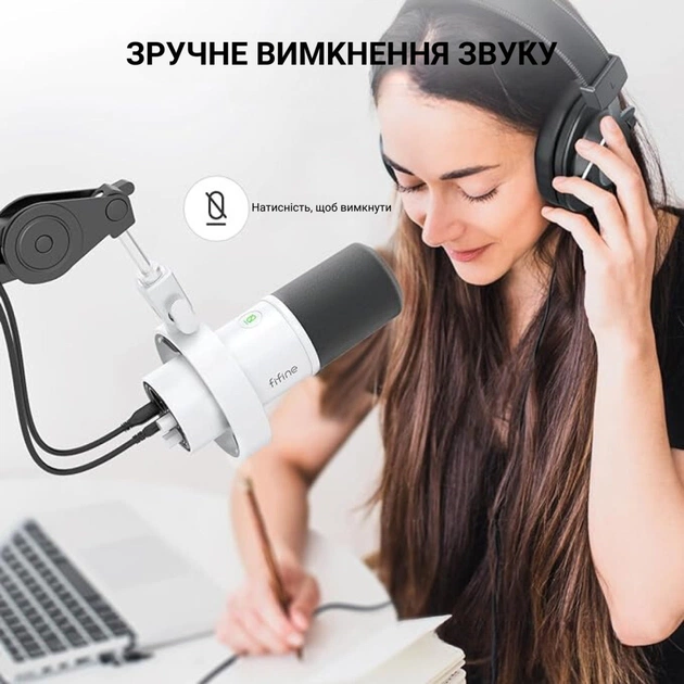 Микрофон Fifine K688W USB White (K688W) - изображение 5