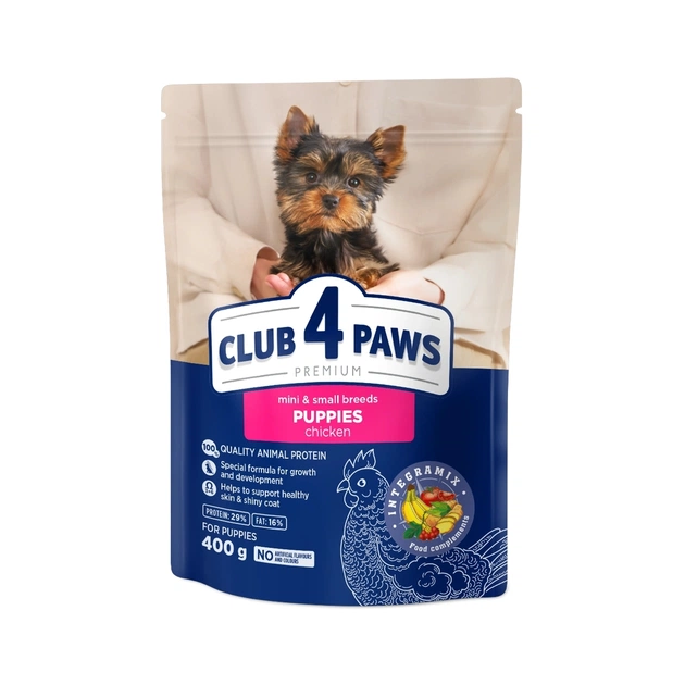 Сухой корм для собак Club 4 Paws Puppies Mini & Small Breeds Chicken 14 кг (4820269145733) - изображение 1