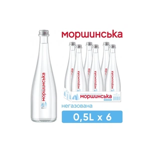 Мінеральна вода Моршинська Преміум 0.5 н/газ скл. (4820017000369) изображение 1