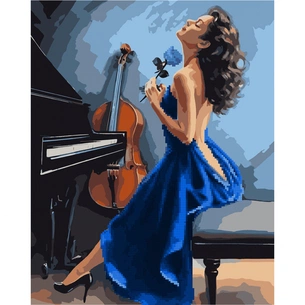 Картина по номерам Santi З алмазною мозаїкою Гармонія музики 40*50 см (954909) зображення 1