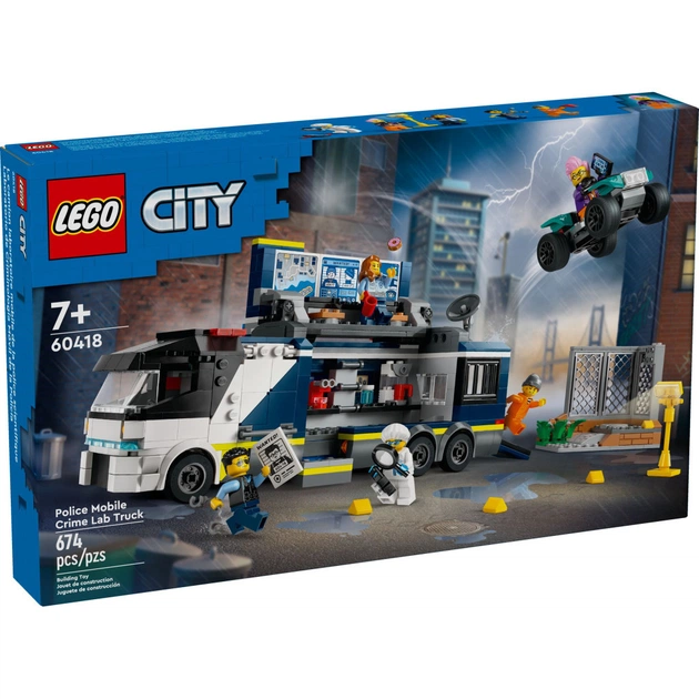 Конструктор LEGO City Пересувна поліцейська криміналістична лабораторія 674 деталей (60418) - изображение 1