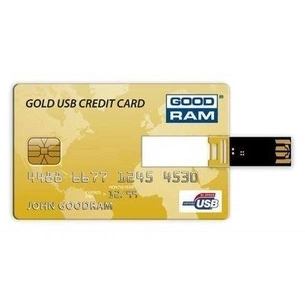USB флеш накопичувач Goodram 8Gb Gold Credit Card (PD8GH2GRCCPR9) зображення 1