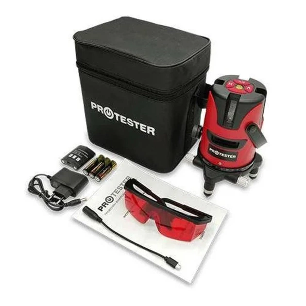 Лазерний нівелір Protester 2 лінії 1H/1V червоний промінь (LL602R) - picture 2