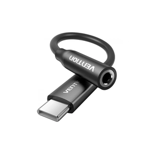 Перехідник USB-C to 3.5mm M black VENTION (BIIBA) picture 1