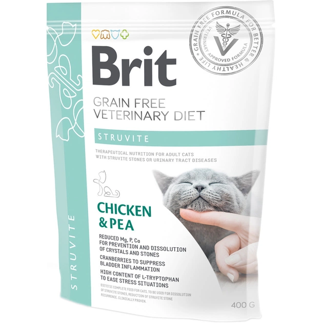 Сухой корм для кошек Brit GF VetDiets Cat Struvite 400 г (8595602528288) - изображение 1