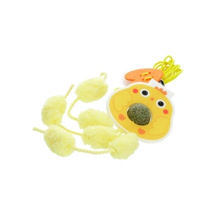 Іграшка для котів Hippie Pet Курча з мотузкою жовте 2 м (HIPCT2401059) зображення 1