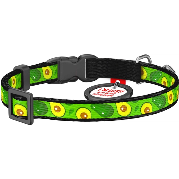 Нашийник для тварин WAUDOG Авокадо з QR паспортом XS 20-30 см (5280) - picture 2