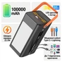 Батарея універсальна HOCO 100000mAh Action 22.5W PD, QC, LED display + flashlight (DB49 / 715352) - зменшене зображення 1
