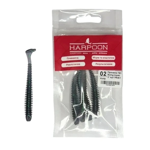 Силикон рыболовный Harpoon ТЕП Swing Impakt 3" 002 Графіт 4шт (7407000010924) изображение 1