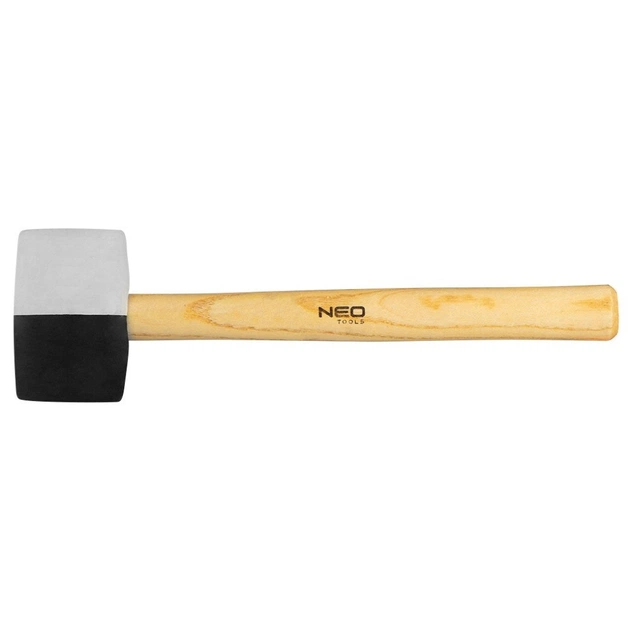 Киянка Neo Tools гумова, 450г, рукоятка дерев'яна (25-067) - зображення 1