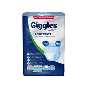 Подгузники для взрослых Giggles Extra Large 120-170 см 30 шт (8680131205011) изображение 1