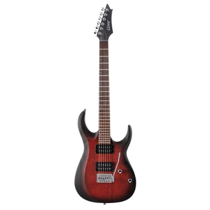Електрогітара Cort X100 Open Pore Black Cherry Burst (X100 OPBB) зображення 1