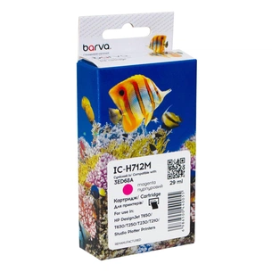 Картридж Barva HP 712 (3ED68A/3ED78A) 29 мл, Magenta (IC-H712M) зображення 1