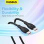 Дата кабель USB-C to USB-C 1.2m 100W black Baseus (P10355702111-00) - зменшене зображення 11