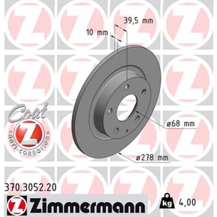 Гальмівний диск ZIMMERMANN 370.3052.20 зображення 1