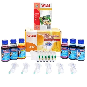Комплект перезаправних картриджів WWM Epson P50/PX660/720WD/820FWD + ELECTRA (RC.T080U) зображення 1