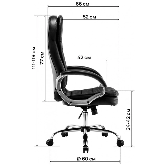 Офисное кресло GT Racer X-2873-1 Business Dark Gray (X-2873-1 Business Fabric Dark Gray) - изображение 12