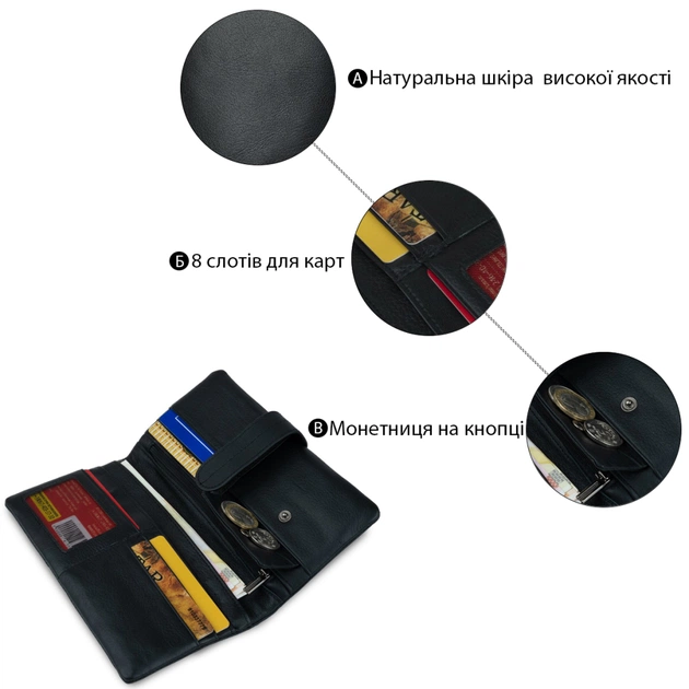 Гаманець Vintage Чорний (14913) - изображение 5