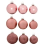 Ялинкова іграшка House Of Seasons Скляні кульки 26 шт D7 см D6 см D5 см Темно-рожеві (8720362102847) - preview 1