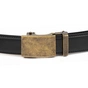 Ремінь Vintage Чоловічий з латунною пряжкою Чорний (20310) - зменшене зображення 2