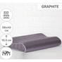 Подушка MirSon ортопедична 6026 Noble stripe Graphite Aero 58х40х10.5 (2200003261462) - зменшене зображення 2