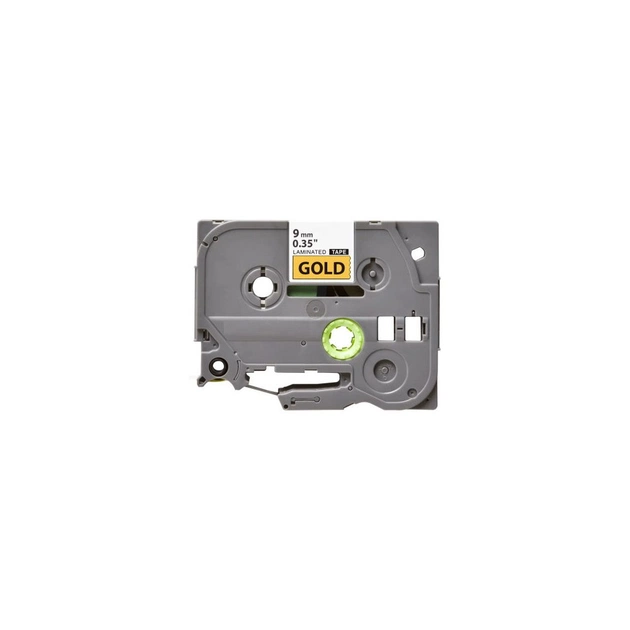 Стрічка для принтера етикеток UKRMARK B-T821P, ламінована, 9мм х 8м, black on gold, аналог TZe821 (900552) - picture 2