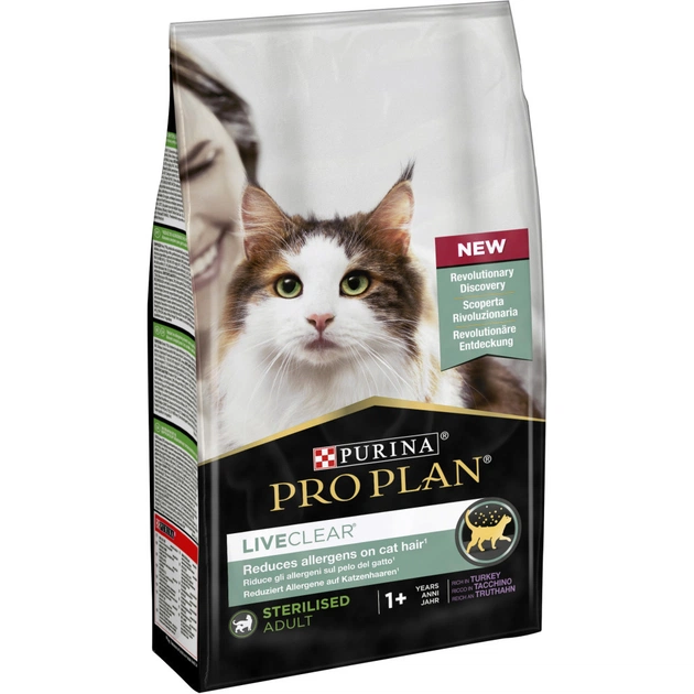 Сухий корм для кішок Purina Pro Plan LiveClear для стерилізованих котів з індичкою 1.4 кг (7613287232564) - изображение 1