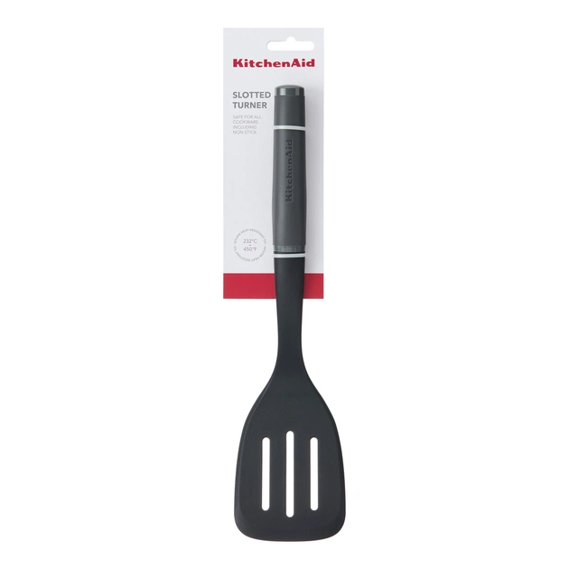 Лопатка кухонна KitchenAid Coreline з прорізами, 34,3 см, сірий (KAS002OHCGG) - picture 2