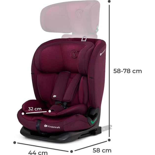 Автокресло Kinderkraft Oneto3 i-Size Cherry Pearl (KCONE300RED0000) (5902533922185) - изображение 11