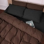 Постільна білизна MirSon 002-003 Black/Brown Фланель 2 x 160 x 220 Сімейний Євро (2200009657542) - зменшене зображення 7