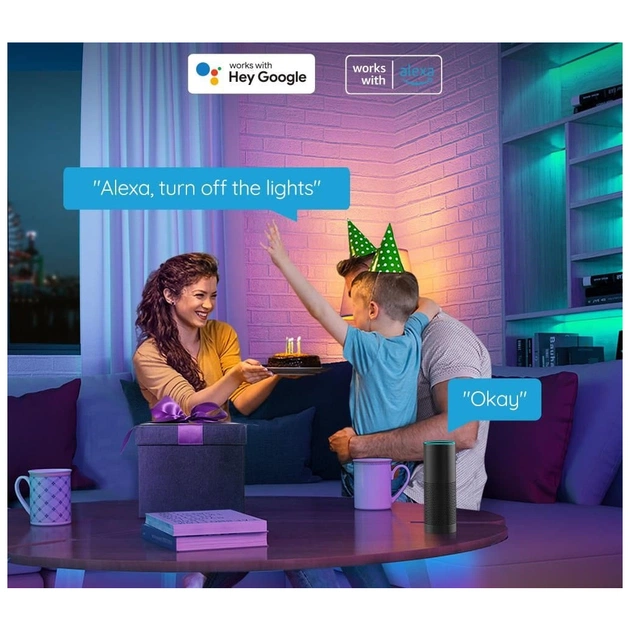 Світлодіодна стрічка Govee H611 LED 10.0m, RGB, WI-FI/Bluetooth, white (H61103A3) - зображення 6