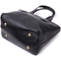 Сумка Vintage Містка з двома ручками з натуральної шкіри Чорна (22286) - зменшене зображення 3
